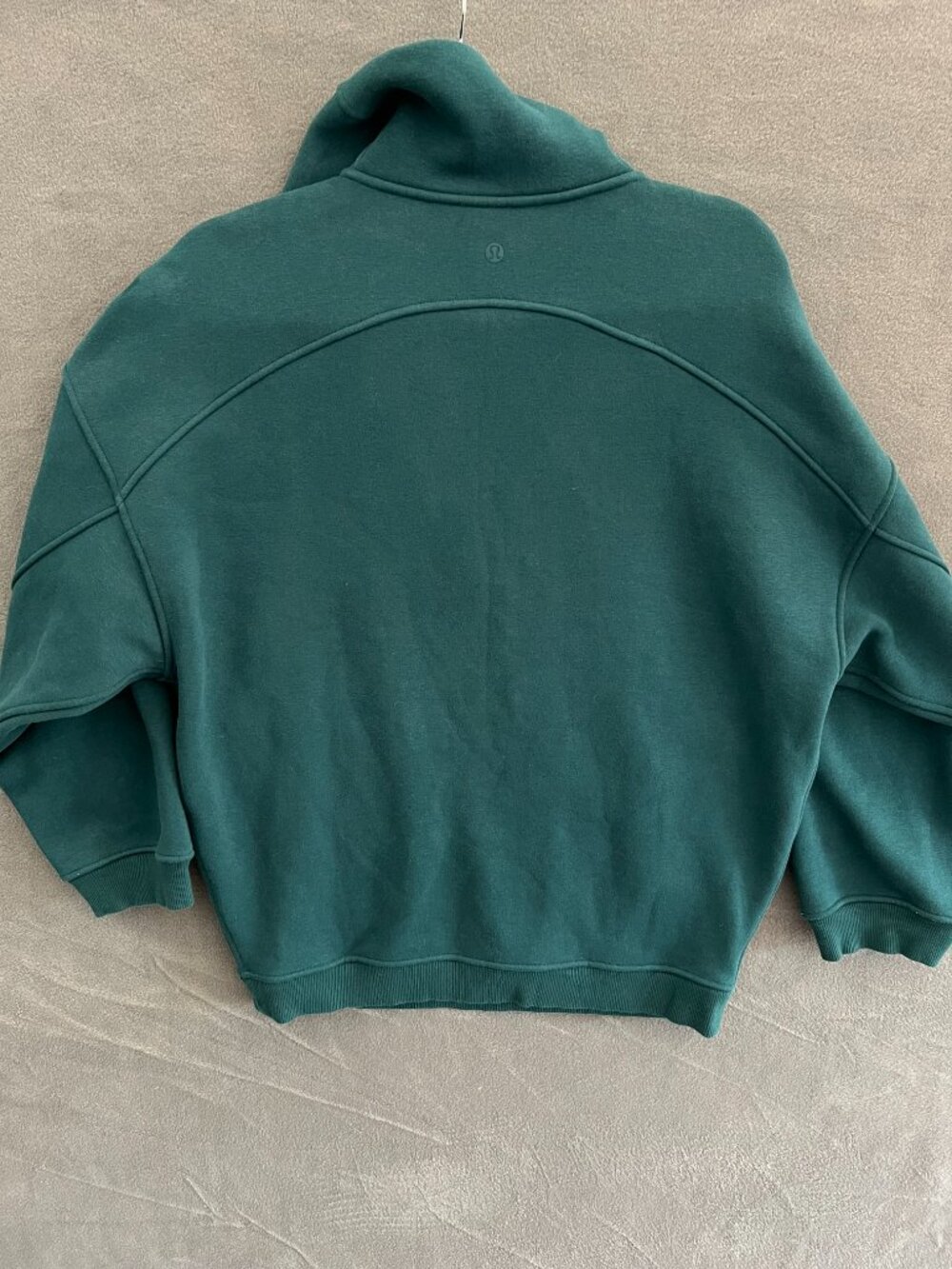 Lululemon Thick Fleece Oversized Half Zip xs/s Storm Teal - Picture 5 of 7